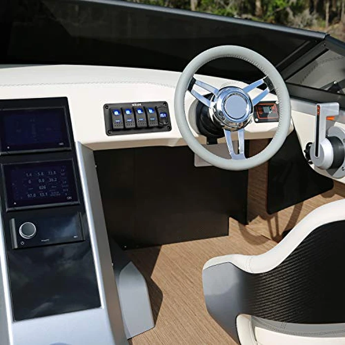 Nilight 4 Gang Rocker Switch Panel with 4.8 Amp Dual USB Charger Voltmeter Waterproof 12V 24V DC Night Glow Stickers for Car Trucks Boats RVs by Nilight - Image 6