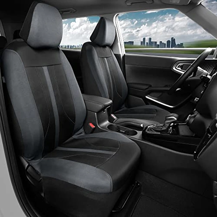 BDK Auto MTSC-354-CC: Front Seat Covers 4Pc/Charcoal by Motor Trend - Image 4