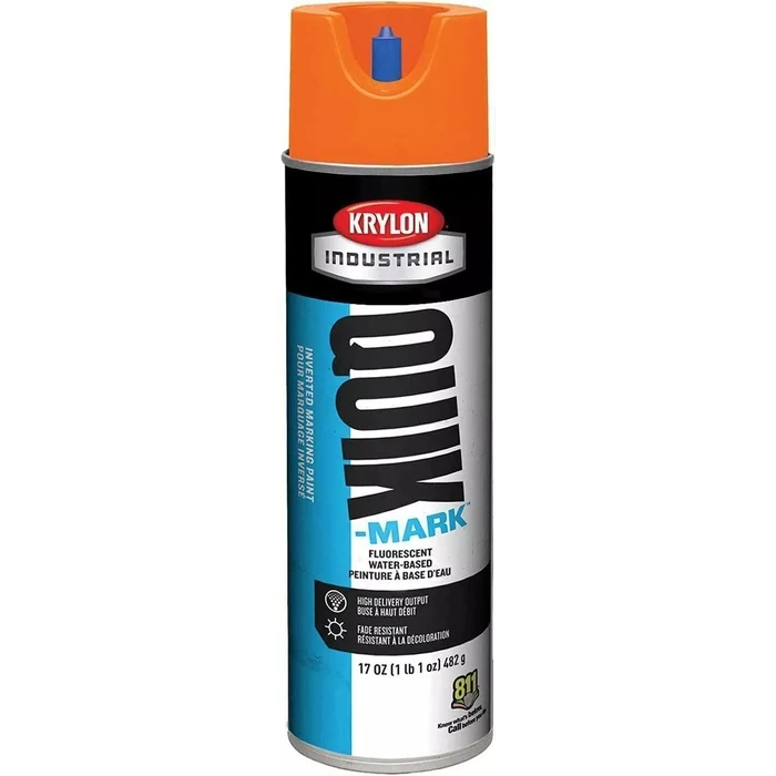 Krylon Industrial Quik-Mark Water-Based Inverted Marking Paint - Orange by Krylon Industrial - Refurbished - Premium condition