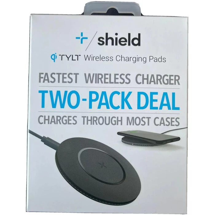TYLT Shield 10W Slim Fastest Wireless Charging Pads (2 Pack) - Black by TYLT - Refurbished - Excellent condition - US$19.48