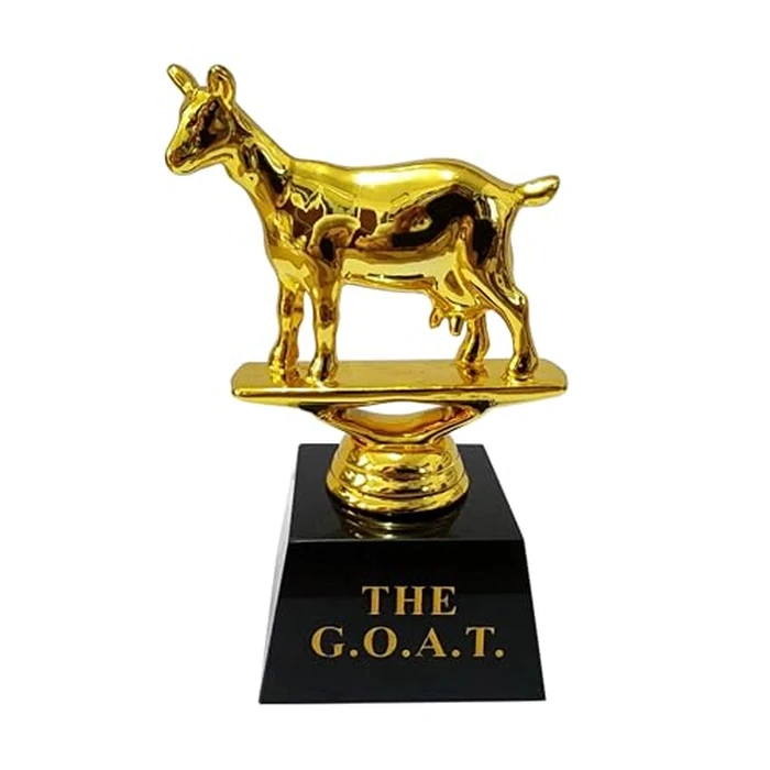 Fancy Pants FunTime Goat Trophy 5" Greatest of All Time Trophy (G.O.A.T) Gold Goat Trophy Reward Gag Gift by Fancy Pants FunTime - Used - Like New condition