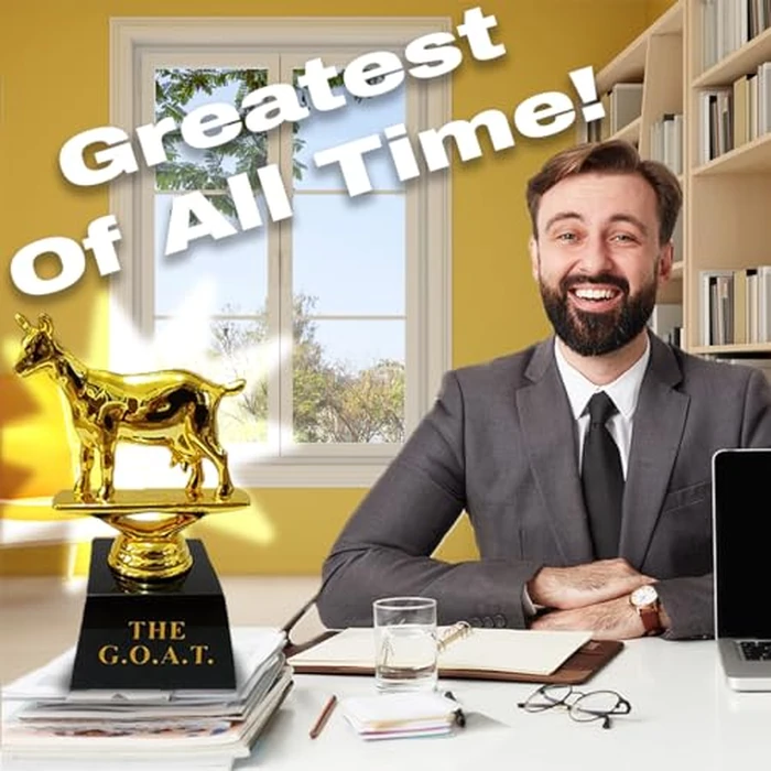 Fancy Pants FunTime Goat Trophy 5" Greatest of All Time Trophy (G.O.A.T) Gold Goat Trophy Reward Gag Gift by Fancy Pants FunTime - Image 4