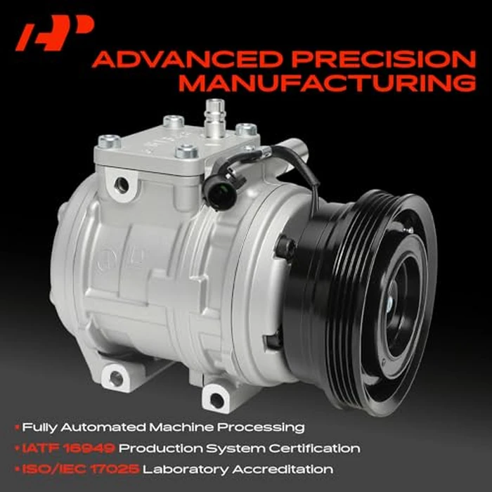 A-Premium A/C Compressor with Clutch Compatible with Hyundai Tucson 2.0L 2005-2007/2009, Kia Sportage 2.0L 2005-2008, 10PA15C Style, 4 Grooves, 3-Bolt Mounting by A-premium - Image 3