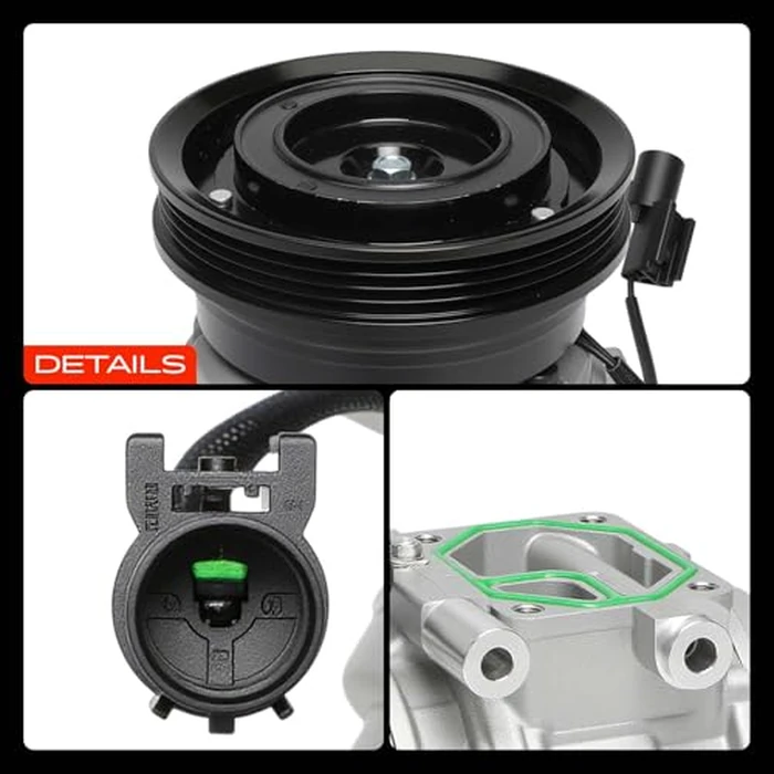 A-Premium A/C Compressor with Clutch Compatible with Hyundai Tucson 2.0L 2005-2007/2009, Kia Sportage 2.0L 2005-2008, 10PA15C Style, 4 Grooves, 3-Bolt Mounting by A-premium - Image 9