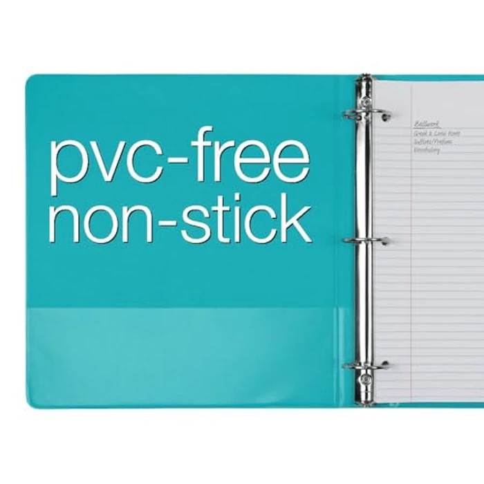 Cardinal Binders, 3-Ring, 1.5 Inch, 350-Sheet Capacity, Assorted Colors 4-Pack (Pink, Teal, Purple, Lime), Customizable Covers, Non-Stick with Pockets, for School, Office or Projects by Oxford - Image 3
