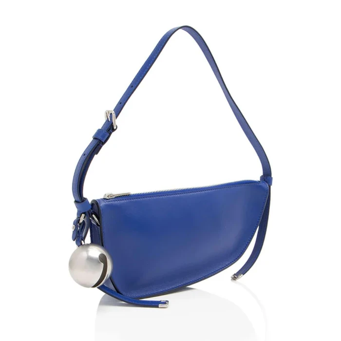 Burberry Leather Shield Mini Shoulder Bag - Leather - Blue by Burberry - Image 2