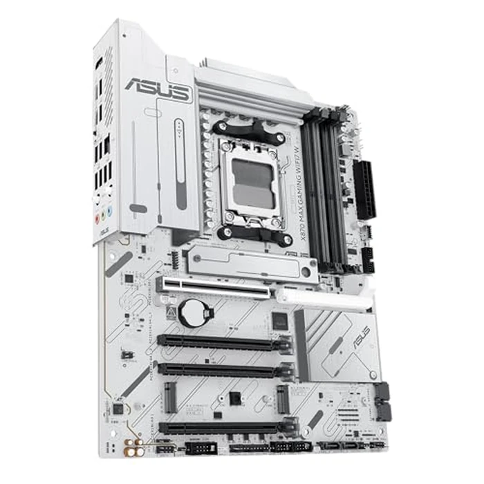 ASUS X870 MAX GAMING WIFI7 W AMD AM5 ATX Motherboard, 8-layer White PCB, 12+2+1 80A DrMOS, DDR5, PCIe 5.0 x16 Q-Release, 3x M.2, Wi-Fi 7 Q-Antenna, USB4(R) Type-C(R), 2.5Gb LAN, BIOS FlashBack(TM), Aura Sync by ASUS - Image 4
