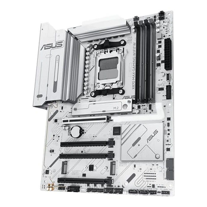 ASUS X870 MAX GAMING WIFI7 W AMD AM5 ATX Motherboard, 8-layer White PCB, 12+2+1 80A DrMOS, DDR5, PCIe 5.0 x16 Q-Release, 3x M.2, Wi-Fi 7 Q-Antenna, USB4(R) Type-C(R), 2.5Gb LAN, BIOS FlashBack(TM), Aura Sync by ASUS - Image 5