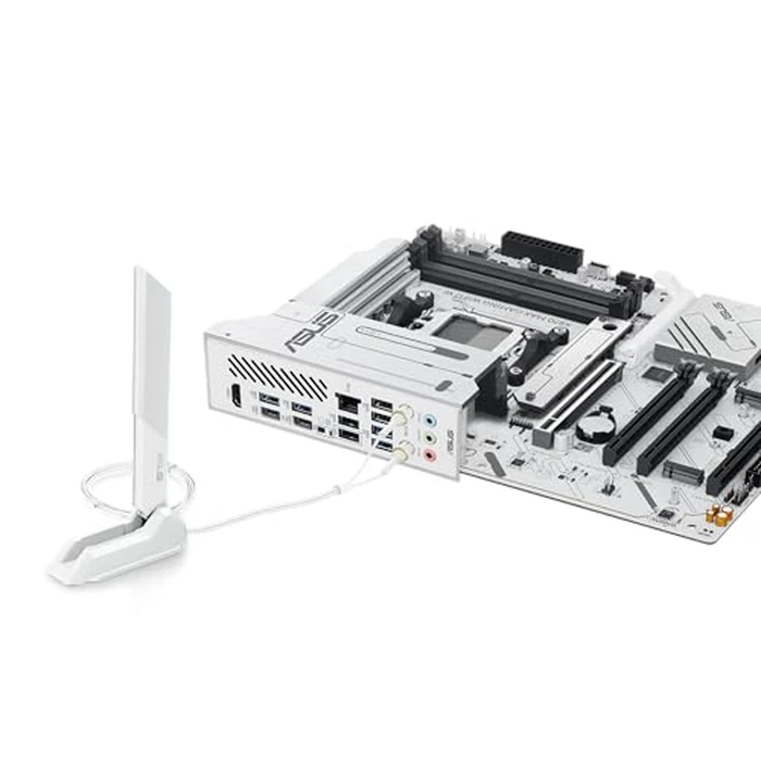 ASUS X870 MAX GAMING WIFI7 W AMD AM5 ATX Motherboard, 8-layer White PCB, 12+2+1 80A DrMOS, DDR5, PCIe 5.0 x16 Q-Release, 3x M.2, Wi-Fi 7 Q-Antenna, USB4(R) Type-C(R), 2.5Gb LAN, BIOS FlashBack(TM), Aura Sync by ASUS - Image 6