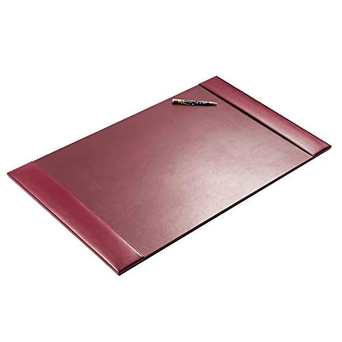 DACASSO Bonded Leather Desk Pad with Side Rails - Luxury Leather Desk Blotter for Writing - Padded Executive Desk Surface Protector - (Burgundy, 30” x 18”) by Dacasso - Image 3