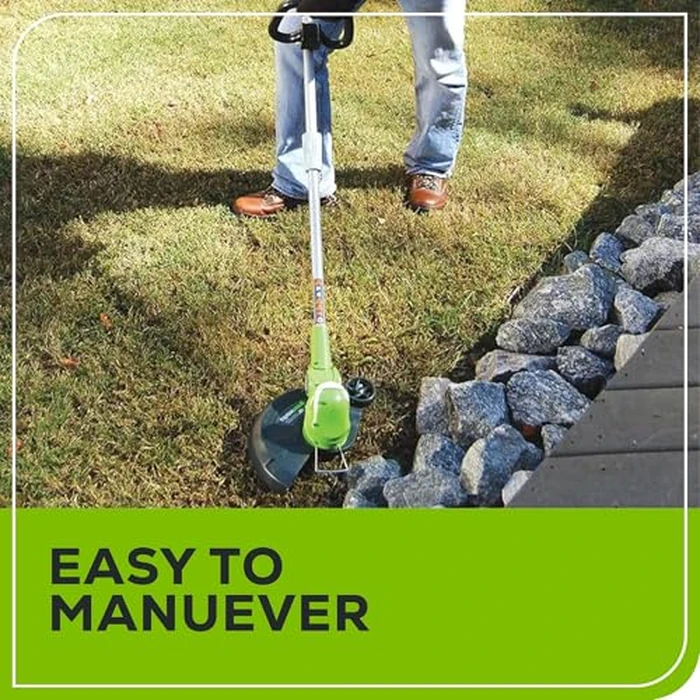 Greenworks 40V 13" Cordless String Trimmer & Edger, Battery Powered | Automatic Feed | Rotating Head | Lightweight for Home Yard, Lawn Edges, Driveway, & Garden Borders Maintenance, Tool Only by Greenworks - Image 6