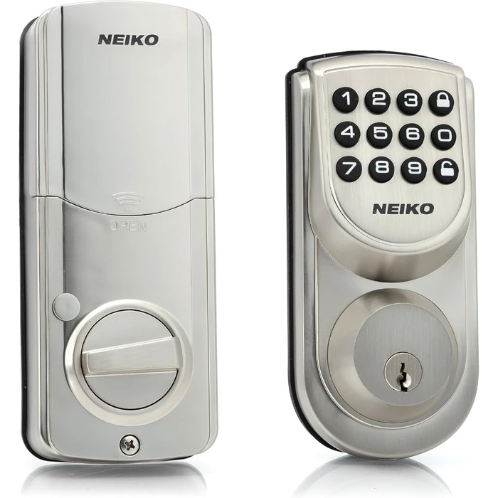 Neiko 52909A Keyless Electronic Deadbolt Door Lock - Brushed Silver by Neiko - Refurbished - Excellent condition - US$32.37