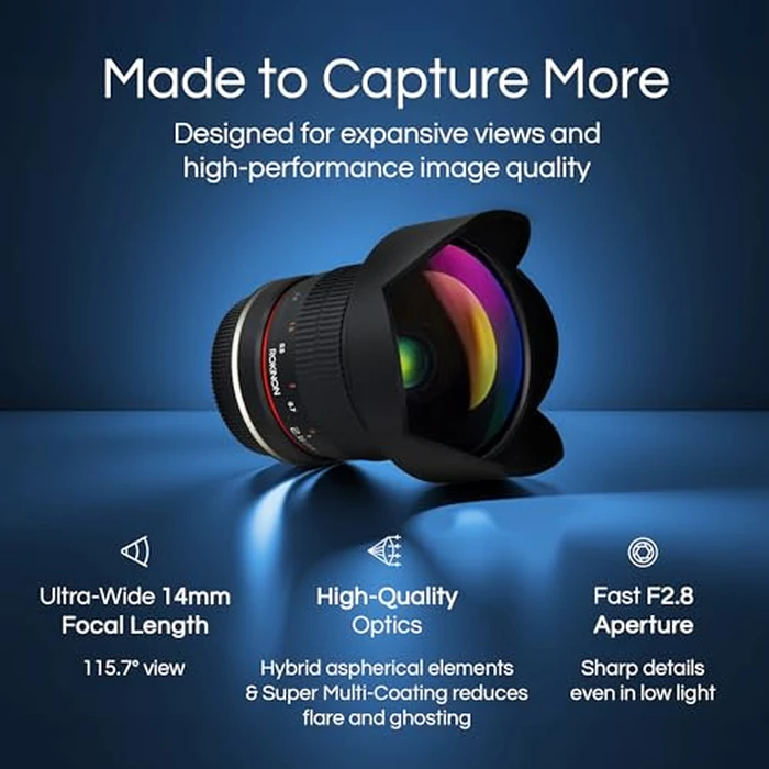 Rokinon FE14M-E 14mm F2.8 Ultra Wide Lens for Sony E-mount and Fixed Lens for Other Cameras by Rokinon - Image 3