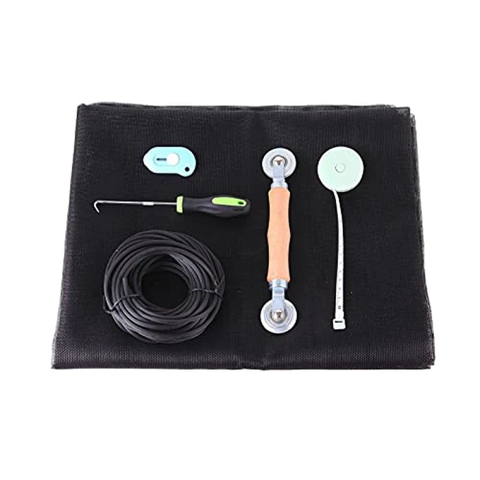 Windows Screen and Screen Door Repair Kit, 48"x118" Charcoal Fiberglass Mesh with Rolling Tool/Hook/Ruler/Cutter/Spline - Window Screen & Sliding Screen Door Replacement for Windows, TOOLTRIZ by TOOLTRIZ - Image 6