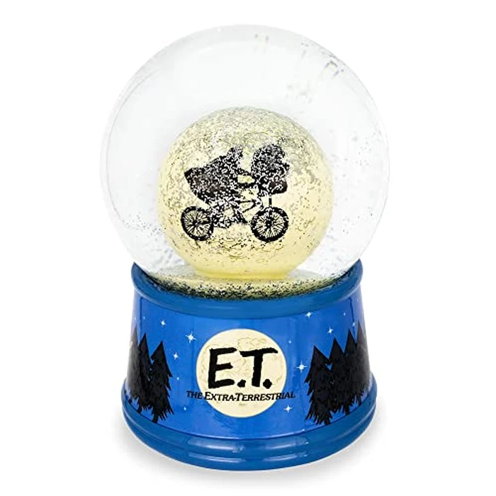 E.T. The Extra-Terrestrial Bike Moon 6-Inch Snow Globe with Swirling Glitter Display Piece by Toynk - Used - Very Good condition