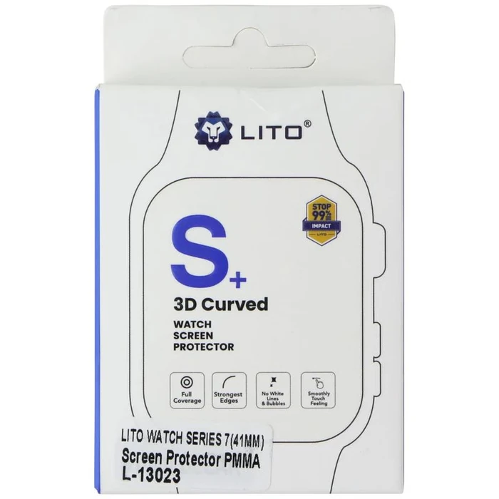 LITO S+ 3D Curved Watch Screen Protector for Apple Watch Series 7 (41mm) - Clear by LITO - Refurbished - Brand New condition
