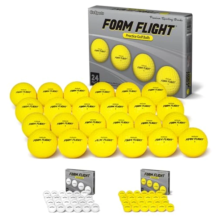 GoSports Foam Flight Practice Golf Balls 24 Pack - Yellow by GoSports - Image 1