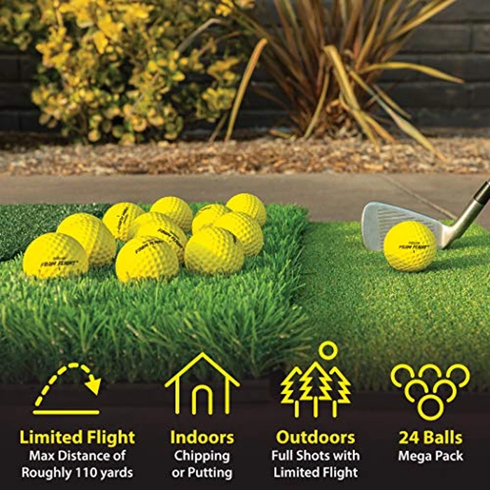 GoSports Foam Flight Practice Golf Balls 24 Pack - Yellow by GoSports - Image 2