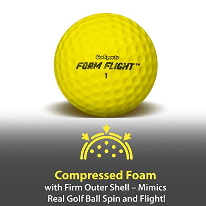 GoSports Foam Flight Practice Golf Balls 24 Pack - Yellow by GoSports - Image 4