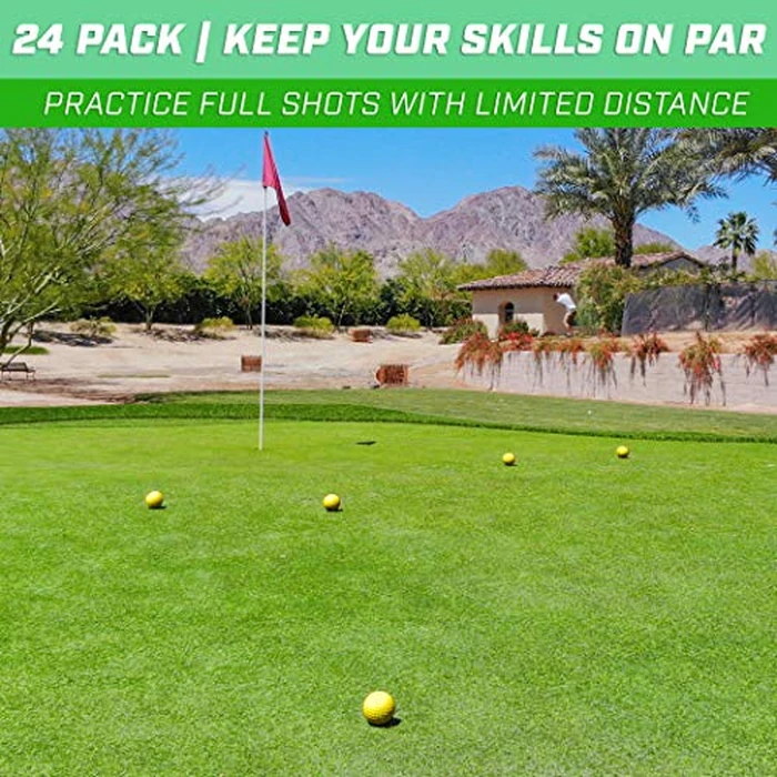 GoSports Foam Flight Practice Golf Balls 24 Pack - Yellow by GoSports - Image 6