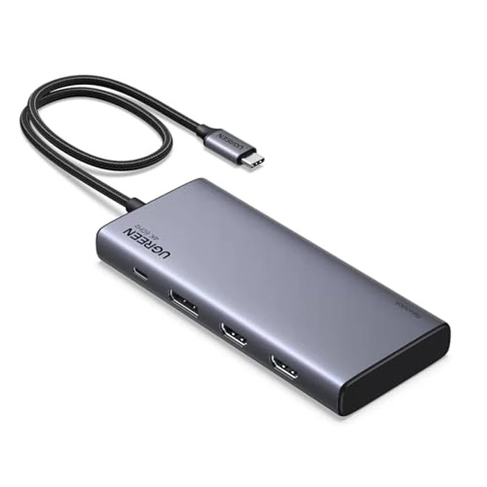 UGREEN 8 in 1 USB C Docking Station with Dual Monitor, 4K Triple Display USBC Hub with 2 HDMI, DP, 2 USB A&C 3.2 Ports, 100W PD, USB-C Dock Compatible for MacBook, Dell, HP, Lenovo, Surface etc by UGREEN - Image 1