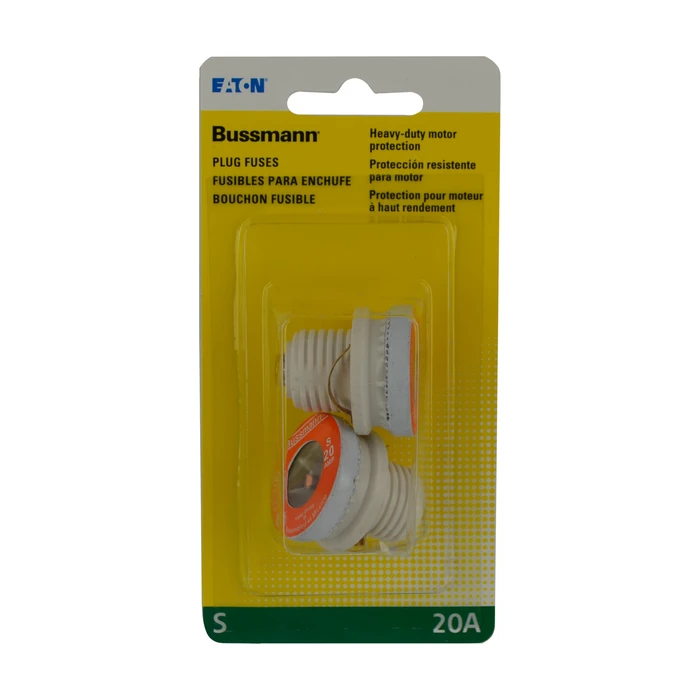 Bussmann BP/S-20 20 Amp Type S Time-Delay Dual-Element Plug Fuse Rejection Base, 125V UL Listed Carded, 2-Pack by Bussmann - Used - Good condition