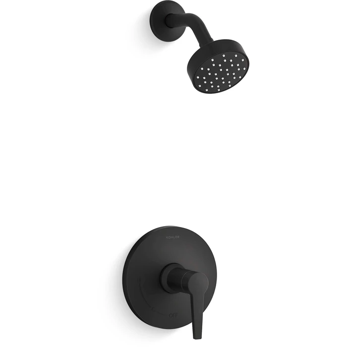 Kohler K-TS97077-4Y-BL Pitch Rite-Temp Shower Trim Kit, 2.5 GPM, Matte Black by Kohler - Image 1