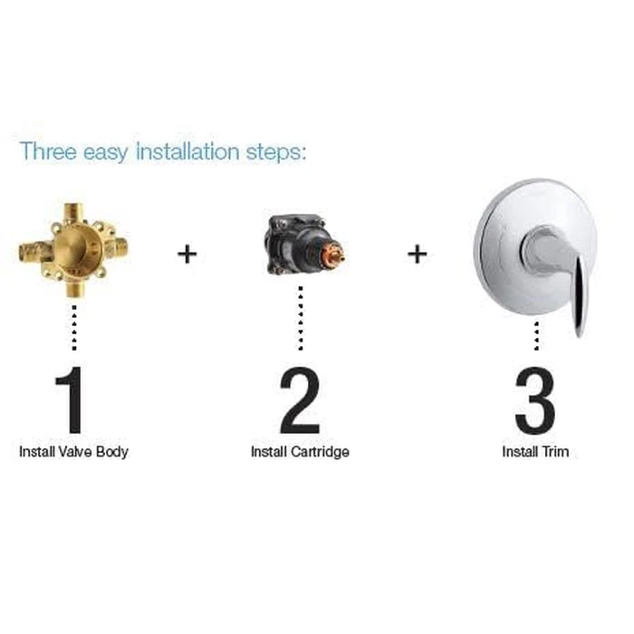 Kohler K-TS97077-4Y-BL Pitch Rite-Temp Shower Trim Kit, 2.5 GPM, Matte Black by Kohler - Image 3