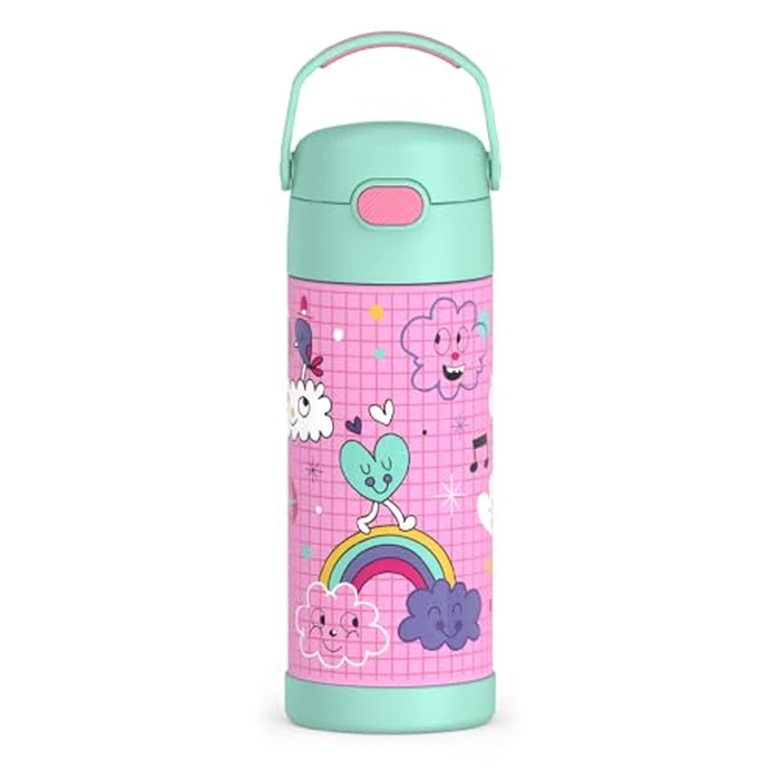 THERMOS FUNTAINER 14 Ounce Stainless Steel Vacuum Insulated Bottle, Sketchbook by Thermos - Image 1