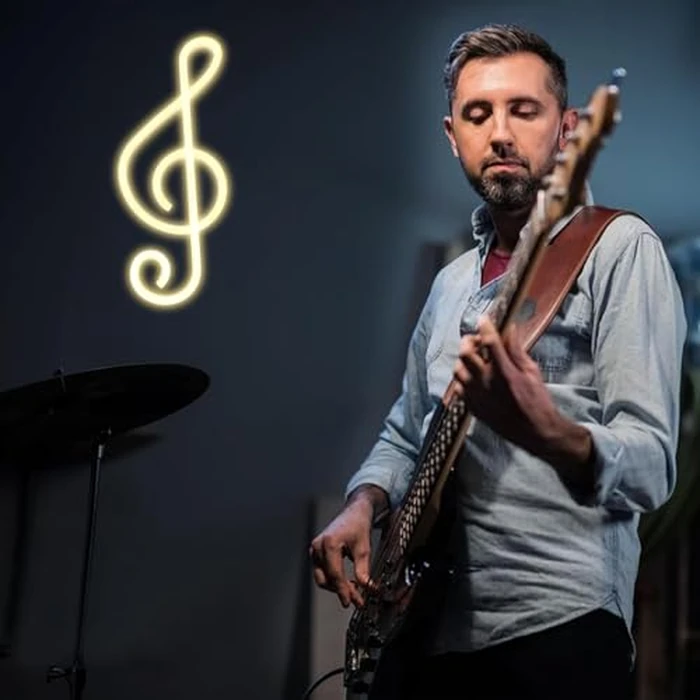 Music Note Neon Lights Warm White Neon Signs LED Neon Lights Personalized Led Neon Sign for Wall Bedroom Living Room Party Bar Store Decor USB or Battery Powered Musical Note Creative Lighting by ENUOLI - Image 3