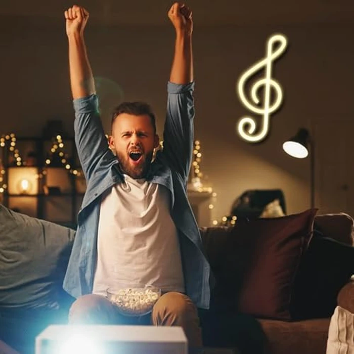 Music Note Neon Lights Warm White Neon Signs LED Neon Lights Personalized Led Neon Sign for Wall Bedroom Living Room Party Bar Store Decor USB or Battery Powered Musical Note Creative Lighting by ENUOLI - Image 5