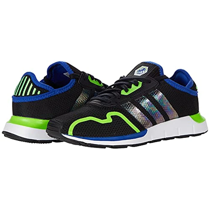 adidas Originals Boy's Swift Run X J (Big Kid) Black/Solar Green 7 Big Kid M by adidas Originals - Used - Like New condition