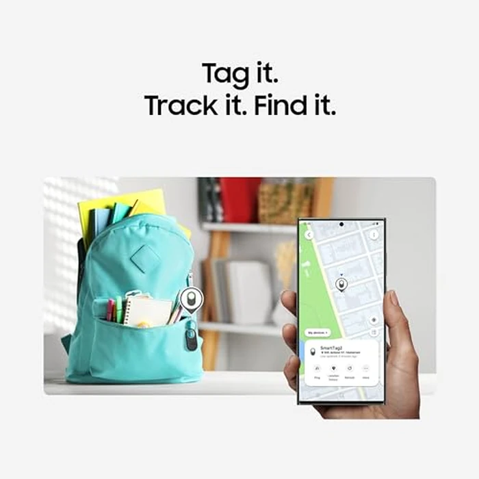Samsung Galaxy SmartTag2, Bluetooth Tracker, Locator Tracking Device, Item Finder for Keys, Wallet, Luggage, Use w/Phones Tablets Android 11 or Later, 2023, 4 Pack, 2 Black, 2 White by Samsung - Image 3