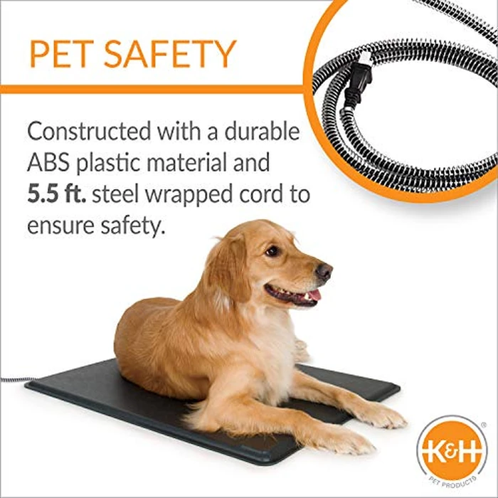 K&H Pet Products Lectro-Kennel Heated Outdoor Dog Pad, Durable Rigid ABS Plastic Waterproof Heated Pad for Dog & Cat Houses Outdoor, Washable Cover, Safety Listed - Small 18.5 X 12.5in Black 40W by K&H Pet Products - Image 3