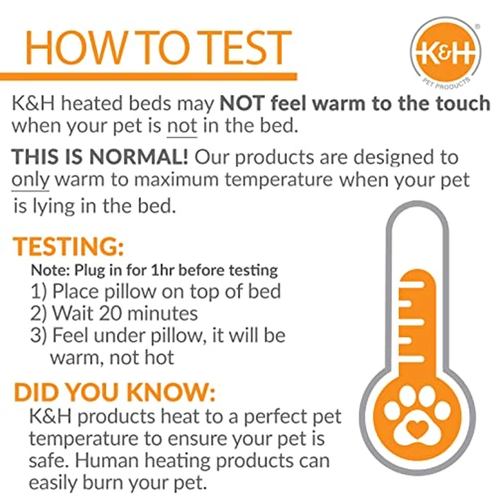 K&H Pet Products Lectro-Kennel Heated Outdoor Dog Pad, Durable Rigid ABS Plastic Waterproof Heated Pad for Dog & Cat Houses Outdoor, Washable Cover, Safety Listed - Small 18.5 X 12.5in Black 40W by K&H Pet Products - Image 5