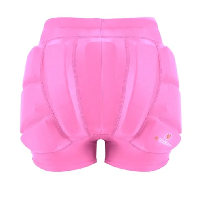 Kids Hip Butt Protection Pads Shorts, Youth Child 3D Tailbone Protective Padded Short Pants for Hockey Roller Skating Skateboarding Scooter Skiing Skating Snowboard (Pink, Small) by RIDBIKER - Image 1