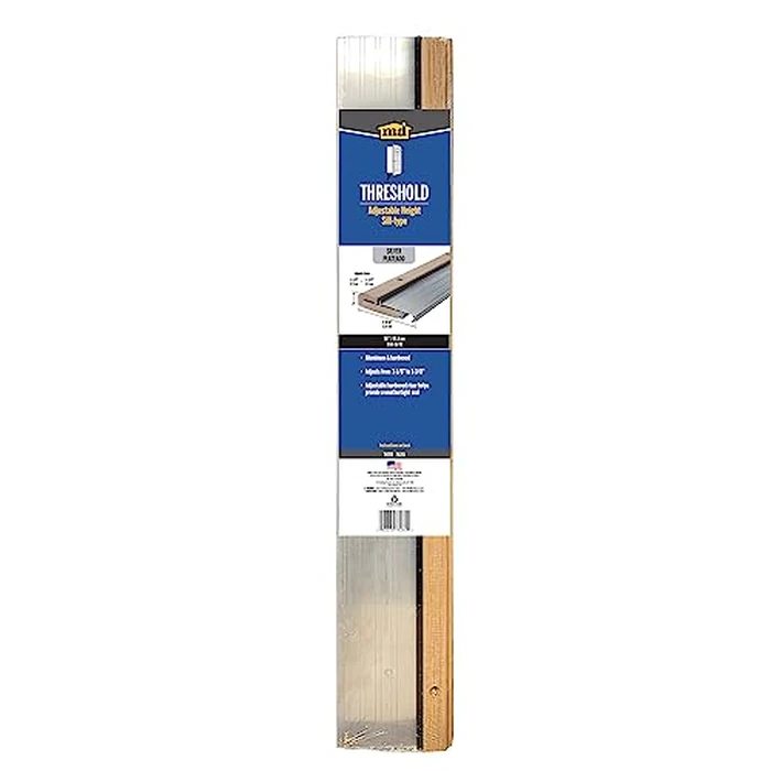 M-D Building Products 78600 5-5/8 in. x 1-1/8 in. x 36 in. Silver Adjustable Aluminum & Hardwood Threshold Kit - Versatile Solution for French and Exterior Doors by M-D Building Products - Image 5