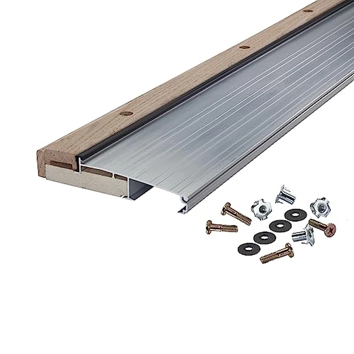 M-D Building Products 78600 5-5/8 in. x 1-1/8 in. x 36 in. Silver Adjustable Aluminum & Hardwood Threshold Kit - Versatile Solution for French and Exterior Doors by M-D Building Products - Image 6