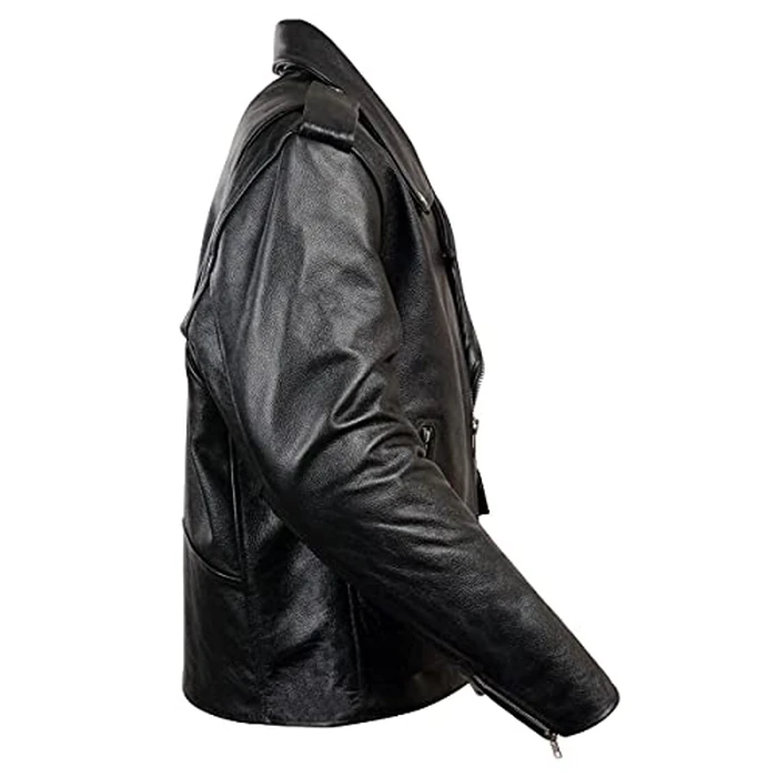 Milwaukee Leather Men's Classic Police Style M/C Jacket - Lkm1781-Black (XX-Large) by Milwaukee Leather - Image 5