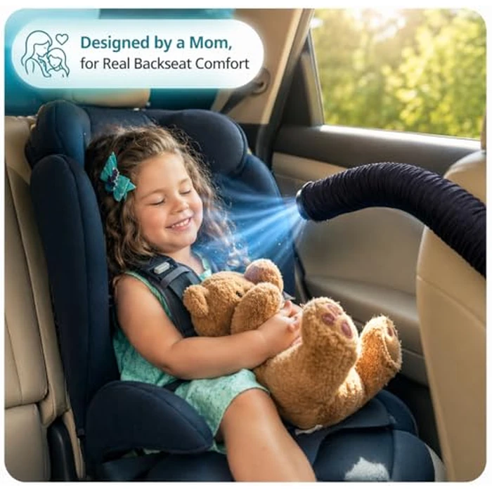 Swanoo Car AC Vent Extender | Air Vent Hose for Backseat | Directs Cool or Hot Air to Kids & Pets | Universal Fit | Extends Up to 10 FT | AC Tube for Baby Car | Back Seat Air Conditioning | BreezyBack by Swanoo - Image 6