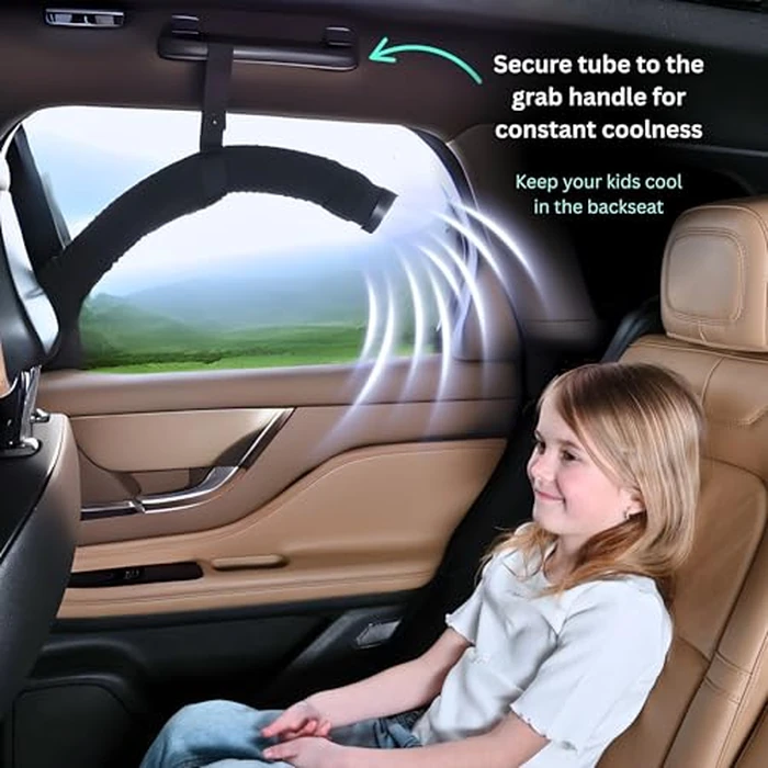 Swanoo Car AC Vent Extender | Air Vent Hose for Backseat | Directs Cool or Hot Air to Kids & Pets | Universal Fit | Extends Up to 10 FT | AC Tube for Baby Car | Back Seat Air Conditioning | BreezyBack by Swanoo - Image 8