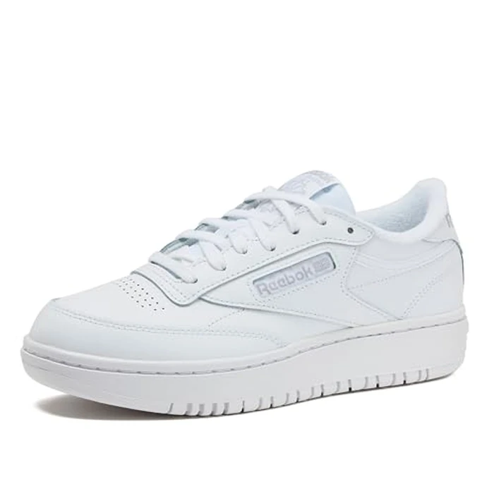 Reebok Club C Double Revenge Platform Tennis Shoes for Women, Footwear White/Footwear White/Cold Grey 28 by Reebok - Image 1
