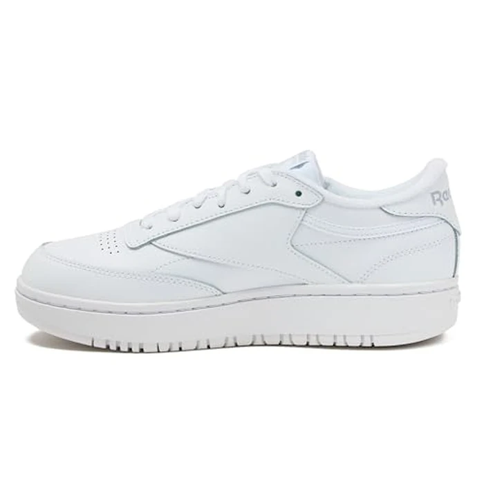 Reebok Club C Double Revenge Platform Tennis Shoes for Women, Footwear White/Footwear White/Cold Grey 28 by Reebok - Image 3