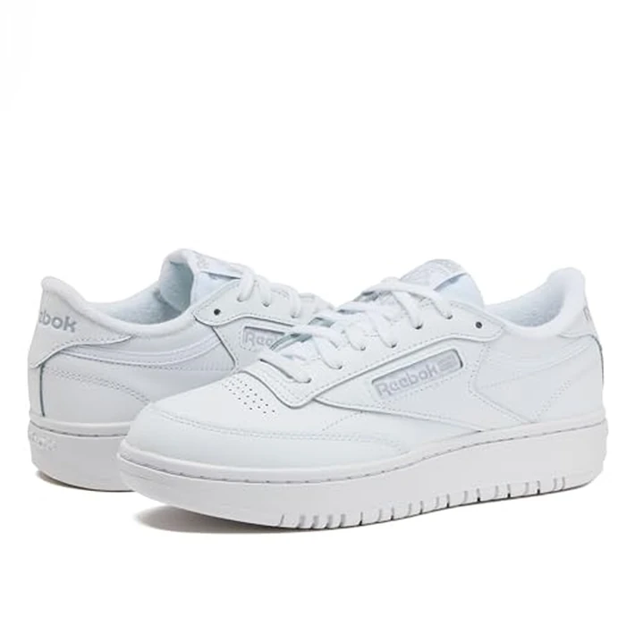 Reebok Club C Double Revenge Platform Tennis Shoes for Women, Footwear White/Footwear White/Cold Grey 28 by Reebok - Image 6