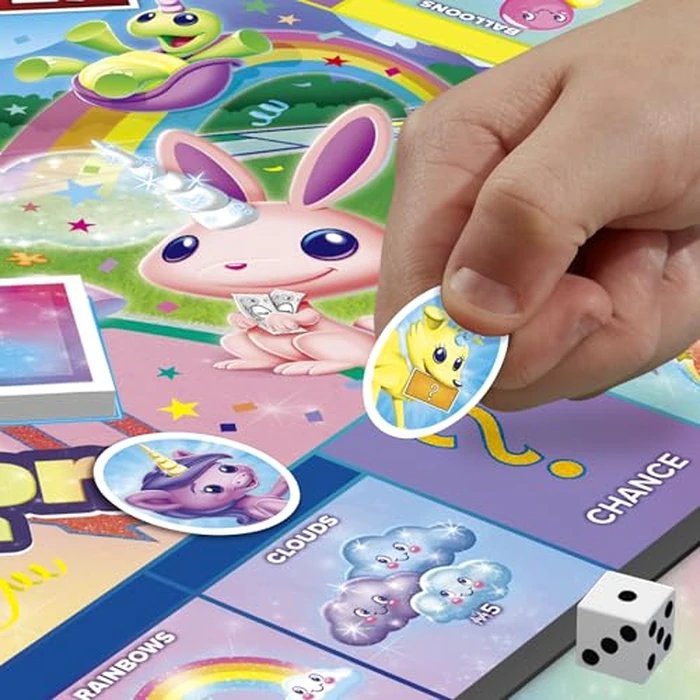 Monopoly Junior: Unicorn Edition Board Game | Magical-Themed Indoor Family Game | 2 to 4 Players | Preschool Games | Kids Gifts | Ages 5 and Up (Amazon Exclusive) by Monopoly - Image 4