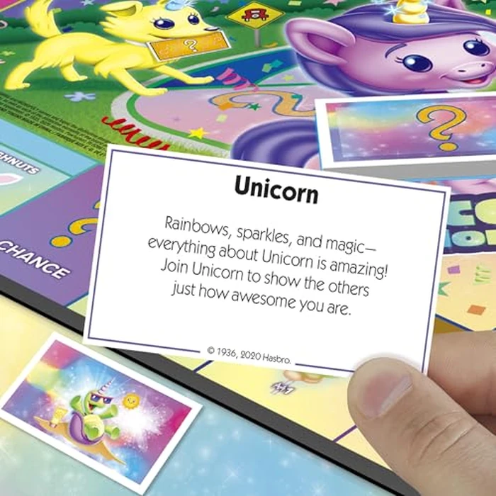 Monopoly Junior: Unicorn Edition Board Game | Magical-Themed Indoor Family Game | 2 to 4 Players | Preschool Games | Kids Gifts | Ages 5 and Up (Amazon Exclusive) by Monopoly - Image 5