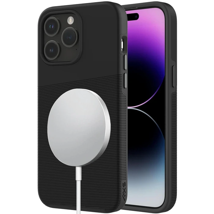 Axessorize PROTech Plus MagSafe Compatible Sleek Dual-layered Anti-Shock Phone Case for iPhone 15 Pro - Black by Axessorize - Refurbished - Excellent condition - US$28.98