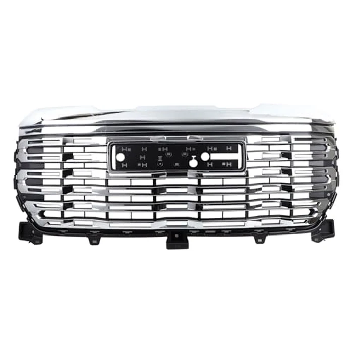Duolctrams w/o Camera Hole Chrome Grille Set 2pcs Compatible with 2022-2025 GMC Sierra 1500 Denali Front Bumper Grille & Upper Grill 84878064 84878065 by Duolctrams - Image 2