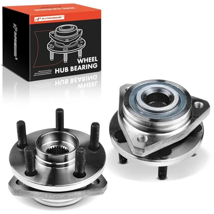 A-Premium 2 x Front Wheel Bearing and Hub Assembly Compatible with Chrysler Sebring Convertible/Sedan 96-06, Cirrus 95-00, Dodge Stratus Sedan 95-06, Plymouth Breeze 96-00 by A-premium - Image 1