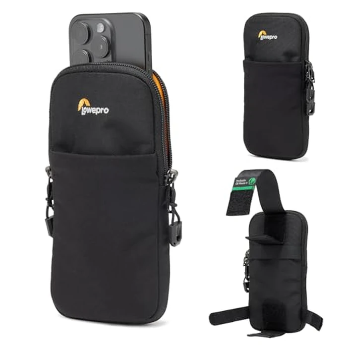 Lowepro ProTactic CS Phone III Phone Holder - Black, Padded Phone Case for Pro/Max Smartphones, SlipLock(TM) Attachment, Compatible with ProTactic Backpack III, by LowePro - Image 1